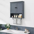 Meuble de salle de bain mural Dcolora avec porte-serviettes et étagère réglable