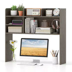 Étagère de bureau 3 niveaux Costway avec 6 compartiments, organiseur de bureau pour table d'ordinateur