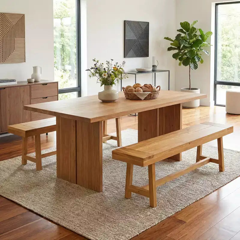 Costway Banc en bois massif de 160 cm, style rustique, étroit, pour 3 personnes