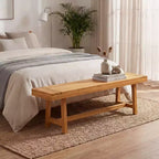 Costway Banc en bois massif de 160 cm, style rustique, étroit, pour 3 personnes