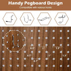 Présentoir à outils Costway 4/6 panneaux avec charnières métalliques à 360° et cadre en bois massif pour salon d'artisanat