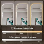 Miroir mural LED pleine longueur avec lumière, forme irrégulière, miroir de courtoisie moderne pour chambre à coucher, entrée, dressing-Panipeachy
