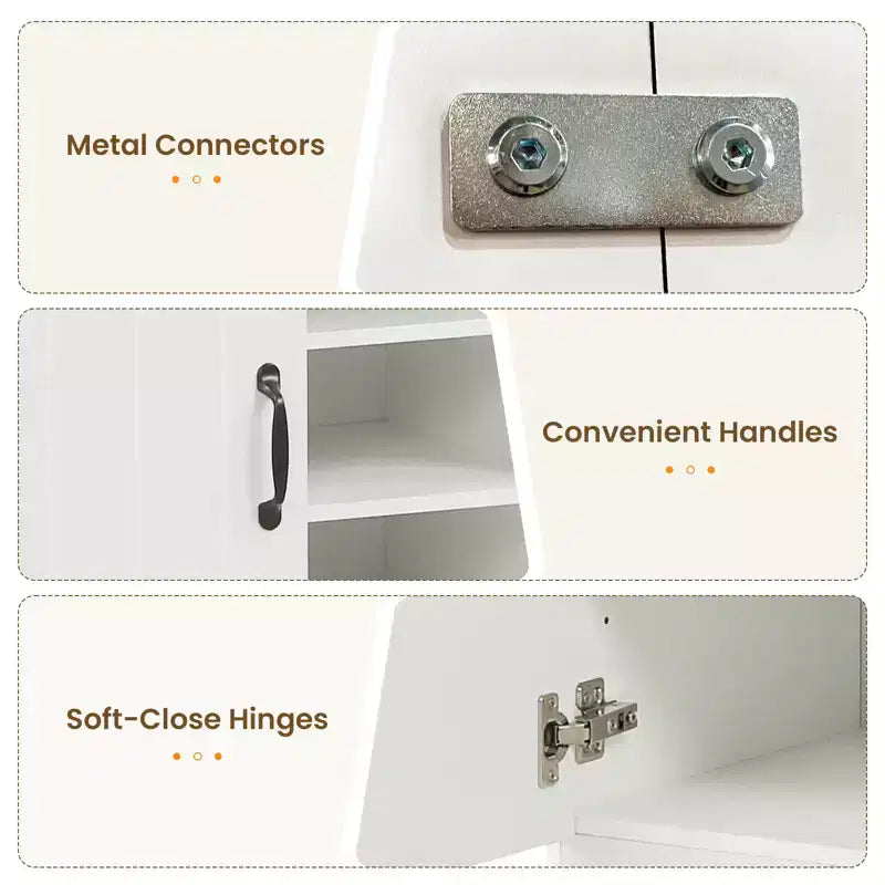 Porte-manteau Costway 3-en-1/6-en-1 avec banc de rangement, étagères réglables, patères et casiers à chaussures, Blanc