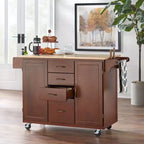 Desserte de cuisine Buylateral Cottage Country avec plateau en bois
