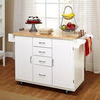Desserte de cuisine Buylateral Cottage Country avec plateau en bois