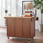 Desserte de cuisine Buylateral Cottage Country avec plateau en bois