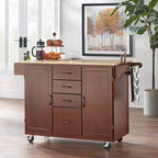 Desserte de cuisine Buylateral Cottage Country avec plateau en bois