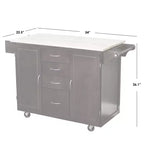 Desserte de cuisine Buylateral Cottage Country avec plateau en bois