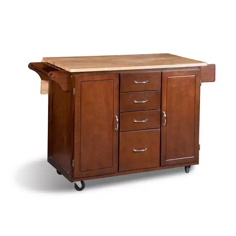 Desserte de cuisine Buylateral Cottage Country avec plateau en bois