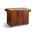 Desserte de cuisine Buylateral Cottage Country avec plateau en bois