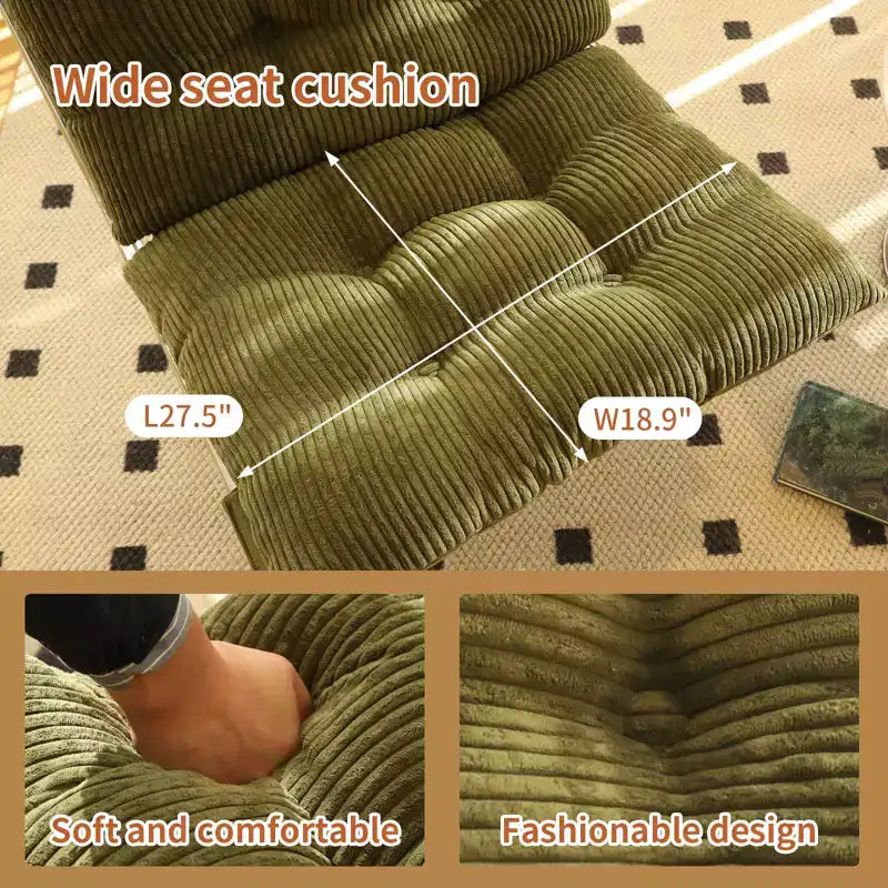 Fauteuil d'appoint rembourré GDFStudio Joshua moderne surdimensionné avec cadre en métal