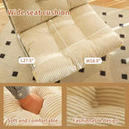 Fauteuil d'appoint rembourré GDFStudio Joshua moderne surdimensionné avec cadre en métal