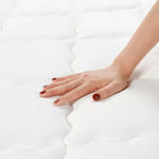 Matelas hybride Kescas Euro Top 8 à ressorts ensachés individuellement - Compatible avec sommier plateforme, sommier tapissier ou base à lattes