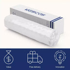 Matelas hybride Kescas Euro Top 8 à ressorts ensachés individuellement - Compatible avec sommier plateforme, sommier tapissier ou base à lattes