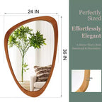 Miroir mural moderne de forme irrégulière 24 x 36, Miroir décoratif pour la maison, la salle de bain, la chambre à coucher - Panipeachy