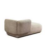 GDFStudio Dawn, méridienne capitonnée en tissu bouclette, pieds en bois