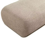 GDFStudio Dawn, méridienne capitonnée en tissu bouclette, pieds en bois