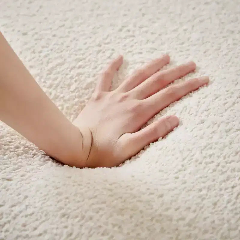GDFStudio Dawn, méridienne capitonnée en tissu bouclette, pieds en bois
