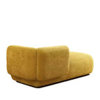 GDFStudio Dawn, méridienne capitonnée en tissu bouclette, pieds en bois