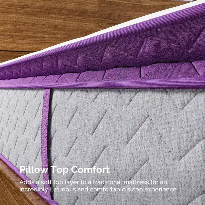 Matelas hybride à ressorts et mousse à mémoire de forme Sersper 14" avec surmatelas – Compatible avec lit plateforme, sommier tapissier ou sommier à lattes