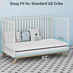 Matelas de lit de bébé et de tout-petit Serweet Baby 2-en-1 avec mousse à mémoire de forme au gel rafraîchissant, housse lavable, conception respirante, doux pour la peau