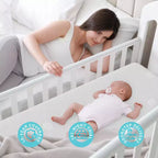 Matelas de lit de bébé et de tout-petit Serweet Baby 2-en-1 avec mousse à mémoire de forme au gel rafraîchissant, housse lavable, conception respirante, doux pour la peau