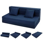 Folding Sofa Bed, Foldable Couch Bed with Pillow, Convertible Sleeper Chair Folding Sofa Mattress, Futon Floor Couch with Memory Foam Washable Cover