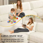 Dyonery 119 Canapé d'angle modulable convertible, Tissu CHENILLE, Canapé d'angle moderne surdimensionné avec assise profonde, Montage sans outils, Vert