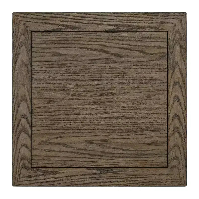ROME + OAK Tate Table d'appoint de ferme en bois avec étagère, marron et crème, lot de 2
