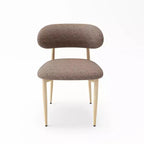 Chaises de salle à manger modernes rembourrées en métal GDFStudio Adanna avec dossier incurvé (lot de 4)
