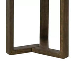 Table d'appoint ronde Royal Hampton Fina 20 pouces, plateau en marbre véritable blanc, base luge à 3 pieds en bois de manguier brun naturel