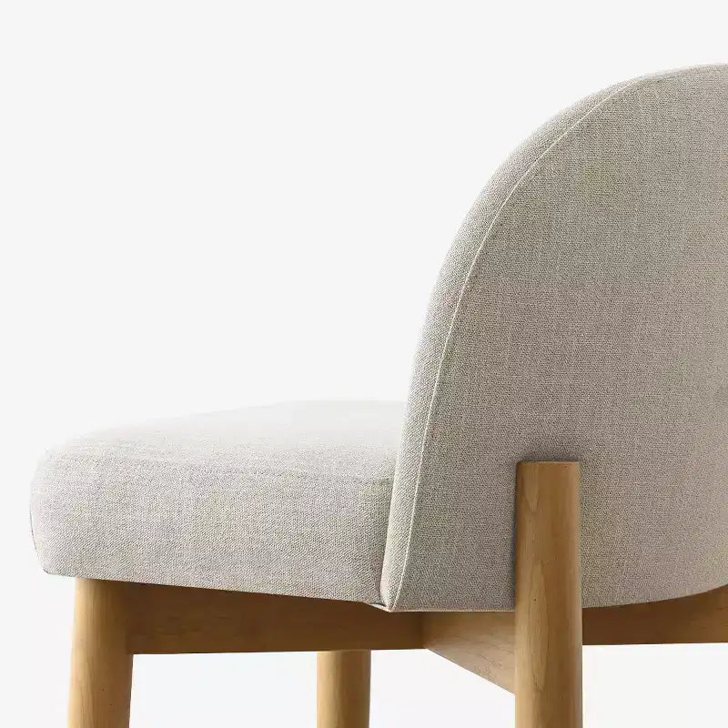 Lot de 4 tabourets de bar modernes en lin, hauteur comptoir, chaises d'îlot de cuisine de 64,7 cm avec pieds en bois massif pour salle à manger ou cuisine-Panipeachy