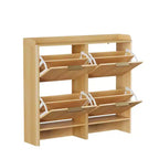 Meuble à chaussures Karl Home de 42,9 pouces avec 4 portes abattantes et déflecteur de table