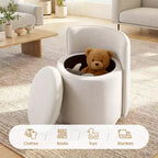 KERDOM Chaise de Coiffeuse en Velours avec Rangement, Dossier Ondulé, Aucun Assemblage Requis, Convient pour Chambre, Dressing, Salon