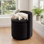KERDOM Chaise de Coiffeuse en Velours avec Rangement, Dossier Ondulé, Aucun Assemblage Requis, Convient pour Chambre, Dressing, Salon
