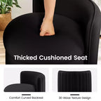 KERDOM Chaise de Coiffeuse en Velours avec Rangement, Dossier Ondulé, Aucun Assemblage Requis, Convient pour Chambre, Dressing, Salon