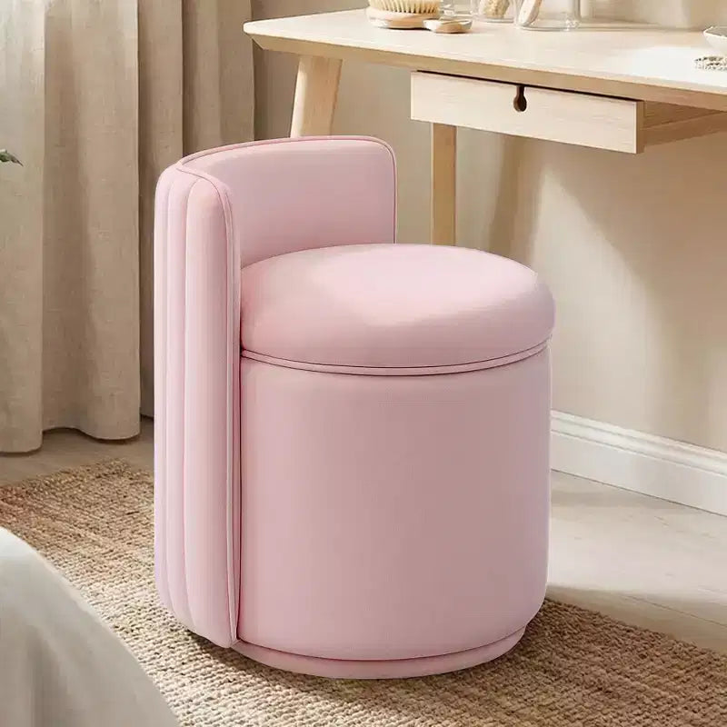 KERDOM Chaise de Coiffeuse en Velours avec Rangement, Dossier Ondulé, Aucun Assemblage Requis, Convient pour Chambre, Dressing, Salon