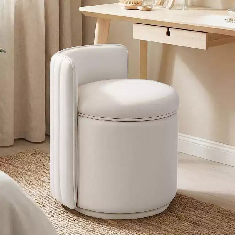 KERDOM Chaise de Coiffeuse en Velours avec Rangement, Dossier Ondulé, Aucun Assemblage Requis, Convient pour Chambre, Dressing, Salon