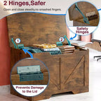 BestMassage Banc de rangement rétro en bois 29/39 Multi-usage pour entrée/chambre/salon (siège et rangement)