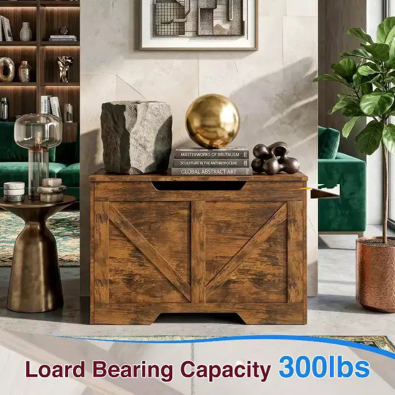 BestMassage Banc de rangement rétro en bois 29/39 Multi-usage pour entrée/chambre/salon (siège et rangement)