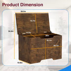 BestMassage Banc de rangement rétro en bois 29/39 Multi-usage pour entrée/chambre/salon (siège et rangement)