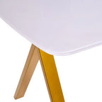 Table de salle à manger rectangulaire GDFStudio Daniela moderne en verre trempé avec motif marbre et pieds en métal