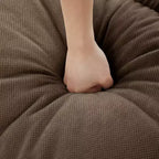 GDFStudio Katarzyna, Canapé sectionnel moderne à 2 places en chenille avec coussins ronds et accoudoirs incurvés