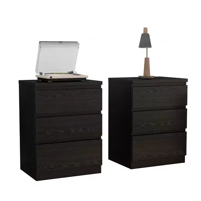 Table de chevet fonctionnelle et élégante à 3 tiroirs pour chambre à coucher ou salon