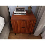 Table de chevet en bois élégante et fonctionnelle à 2 tiroirs pour chambre à coucher ou salon