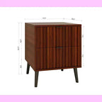 Table de chevet en bois élégante et fonctionnelle à 2 tiroirs pour chambre à coucher ou salon