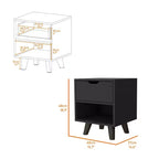 Carthage Table de Chevet 1 Tiroir Élégante et Fonctionnelle pour Chambre à Coucher ou Salon