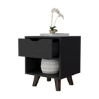 Carthage Table de Chevet 1 Tiroir Élégante et Fonctionnelle pour Chambre à Coucher ou Salon