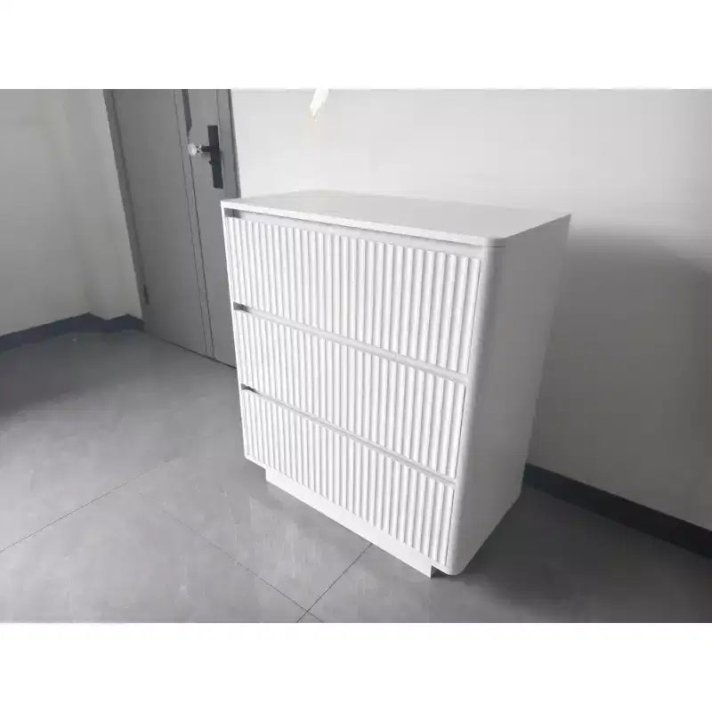 Commode à ✕ tiroirs pour chambre à coucher, commode moderne à cannelures, grande commode double en bois pour couloir, salon