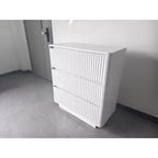 Commode à ✕ tiroirs pour chambre à coucher, commode moderne à cannelures, grande commode double en bois pour couloir, salon